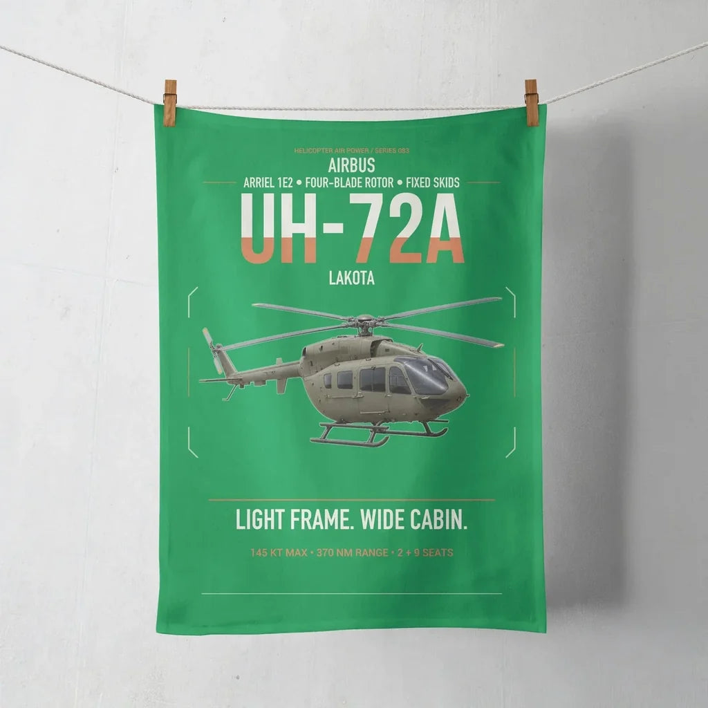 Airbus UH-72A Lakota design on green towel