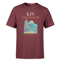 Thumbnail for Norman Manley International Airport (KIN) T-Shirt single-side front print in Dark Red | norman-manley-international-airport-kin-double-side-t-shirt