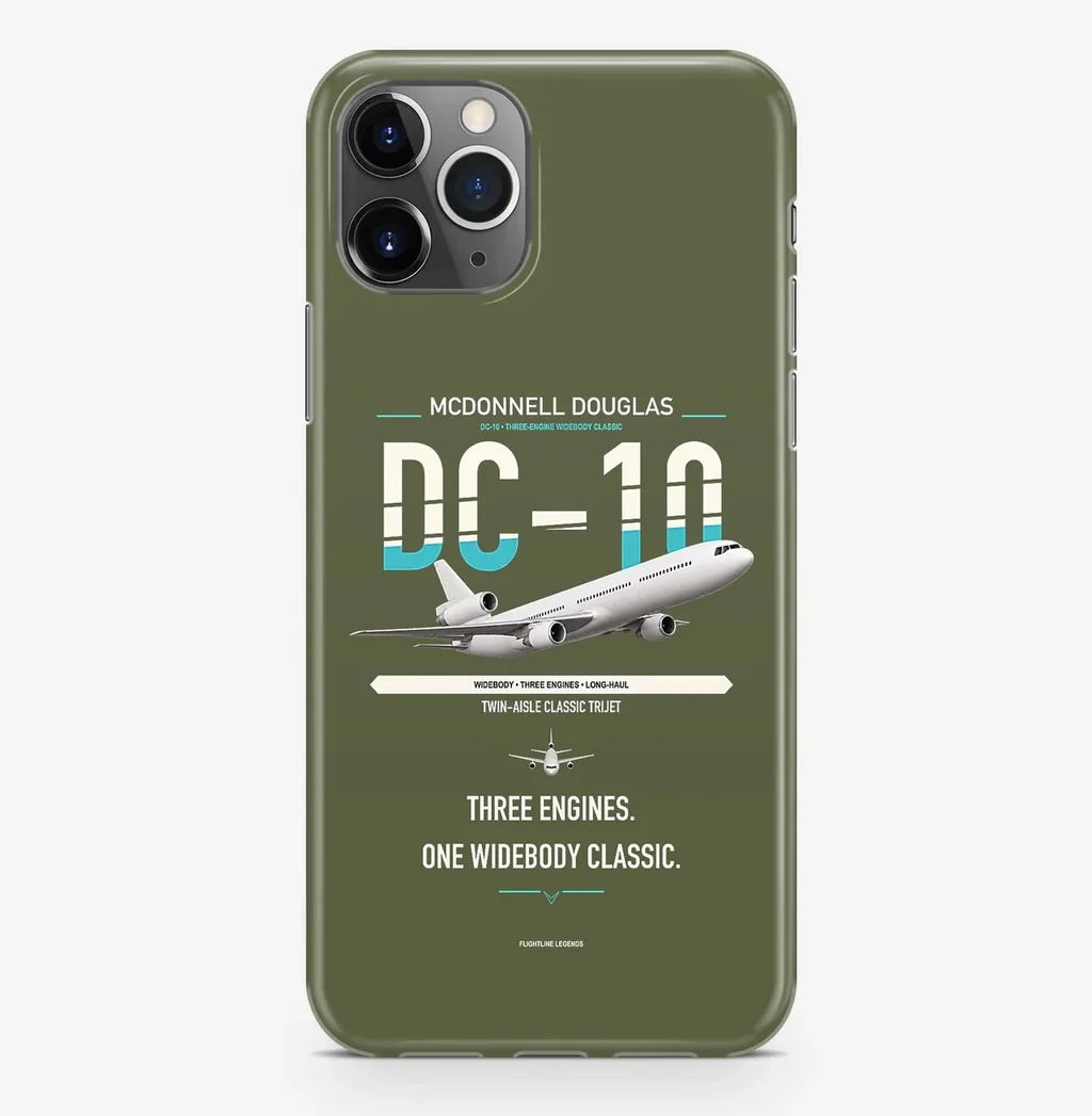 McDonnell Douglas DC-10 design on green army magsafe iphone case, for iPhone Pro Max