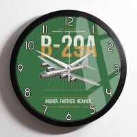 Thumbnail for B-29A Superfortress design on green framed wall clock