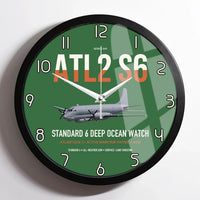 Thumbnail for Atlantique 2 Standard 6 design on green framed wall clock