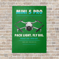 Thumbnail for DJI Mini 5 Pro vertical canvas print - no frame - green background