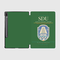Thumbnail for Santos Dumont Airport (SDU) design on green samsung tablet tablet case