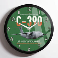 Thumbnail for C-390 Millennium design on green framed wall clock