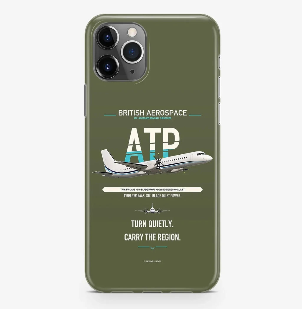 British Aerospace ATP Case ProMax design on green army iphone case promax