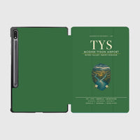 Thumbnail for McGhee Tyson Airport Knoxville (TYS) design on green samsung tablet tablet case
