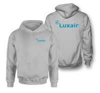 Thumbnail for Luxair logo on light gray double side hoodie