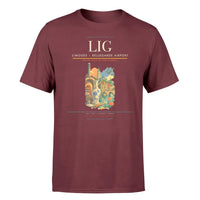 Thumbnail for Limoges – Bellegarde Airport (LIG) T-Shirt single-side front print in Dark Red | limoges-bellegarde-airport-lig-double-side-t-shirt