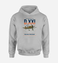 Thumbnail for Fokker D.XXI — Dutch LVA aircraft 221 design on light gray double-side hoodie, single-side print