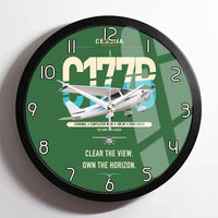 Thumbnail for Cessna 177B Cardinal design on green framed wall clock