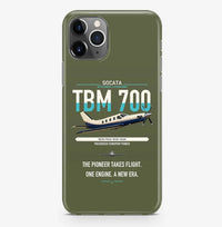 Thumbnail for Socata TBM 700 design on green army magsafe iphone case, for iPhone Pro Max