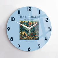 Thumbnail for VINTAGE G4051 - The Highline - Designed Wall Clocks design on lightblue no-frame