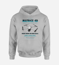 Thumbnail for DJI Matrice 4D design on light gray hoodie single side