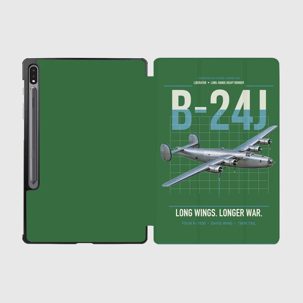 B-24J Liberator design on green samsung tablet tablet case