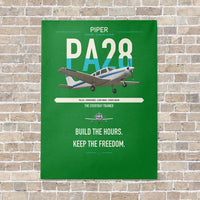 Thumbnail for Piper PA-28 Cherokee vertical canvas print - no frame - green background