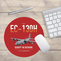 Thumbnail for EC-130H Compass Call design on red round mouse pad