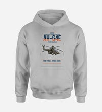 Thumbnail for Boeing AH-64E Apache Guardian design on light gray double-side hoodie, single-side print