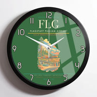 Thumbnail for Flagstaff Pulliam Airport (FLG) design on green framed wall clock