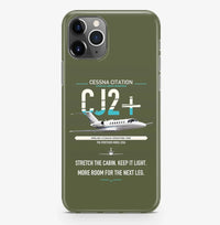 Thumbnail for Cessna Citation CJ2+ design on green army magsafe iphone case, for iPhone Pro Max