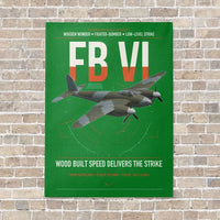 Thumbnail for de Havilland Mosquito FB VI vertical canvas print - no frame - green background