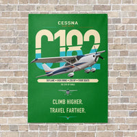 Thumbnail for Cessna 182 Skylane vertical canvas print - no frame - green background