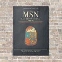 Thumbnail for Dane County Regional Airport Madison MSN - Canvas Framed - Gray