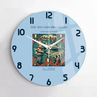 Thumbnail for VINTAGE G4030 - The Record Breakers - Designed Wall Clocks design on lightblue no-frame