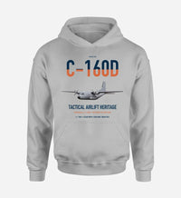 Thumbnail for Transall C-160D design on light gray double-side hoodie, single-side print