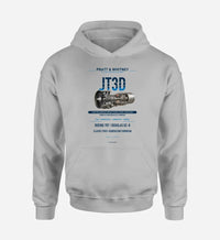 Thumbnail for JT3D design on light gray hoodie single side