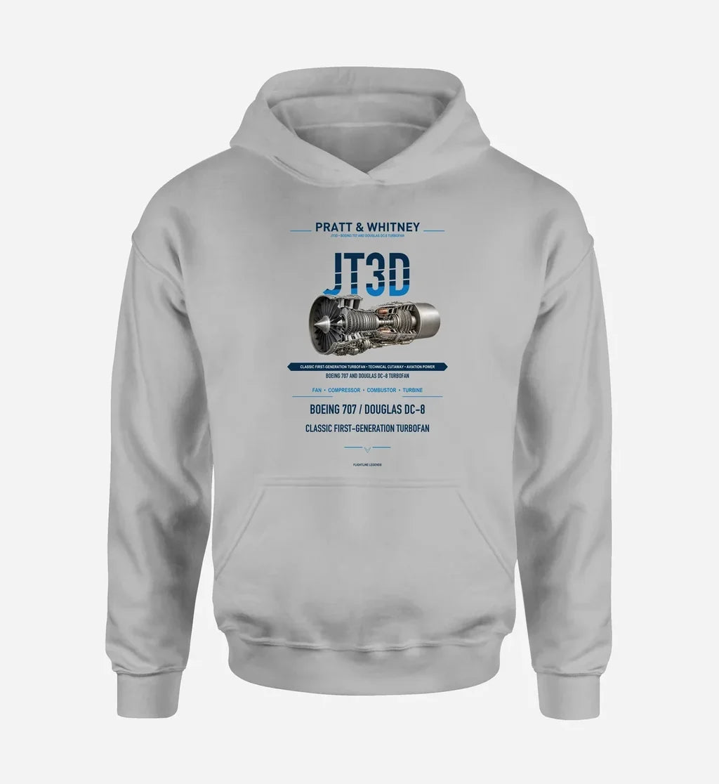 JT3D design on light gray hoodie single side