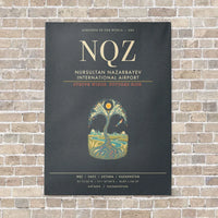 Thumbnail for Nursultan Nazarbayev International Airport Astana NQZ - Canvas Framed - Gray