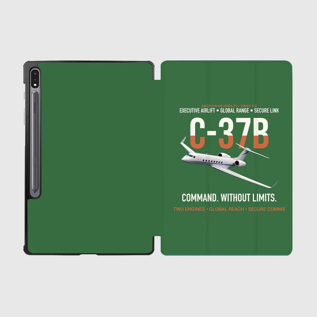 C-37B Global Command Link design on green samsung tablet tablet case