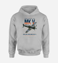 Thumbnail for Hawker Tempest Mk V design on light gray double-side hoodie, single-side print