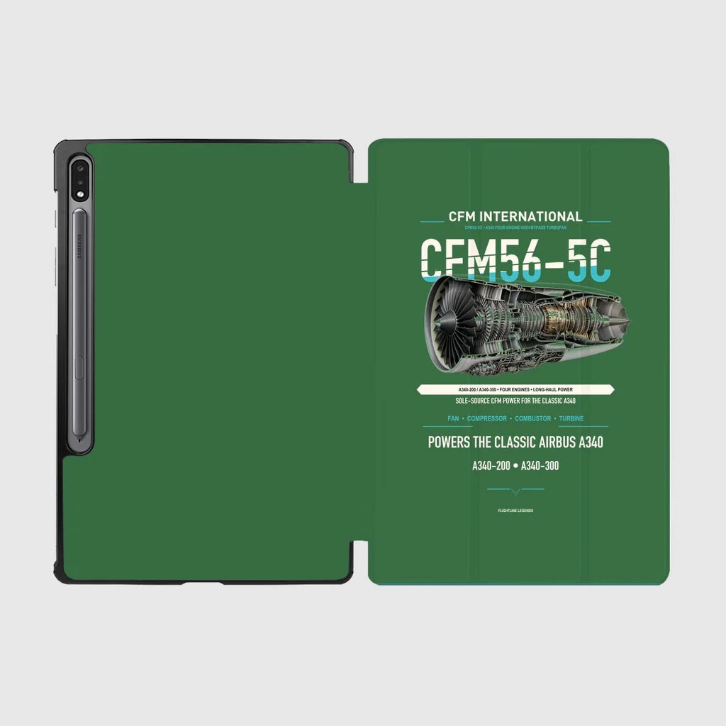 CFM56-5C design on green samsung tablet tablet case