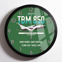 Thumbnail for Socata TBM 850 design on green framed wall clock
