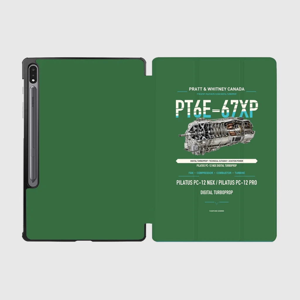 PT6E-67XP design on green samsung tablet tablet case