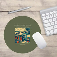 Thumbnail for VINTAGE G4522 - The Ration Queue By The Field - Designed Mouse Pads design on greenarmy round