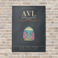 Thumbnail for Asheville Regional Airport AVL - Canvas Framed - Gray