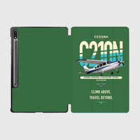 Thumbnail for Cessna T210N Centurion design on green samsung tablet tablet case