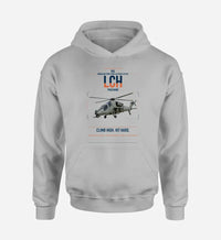Thumbnail for HAL LCH Prachand design on light gray double-side hoodie, single-side print