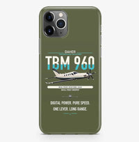 Thumbnail for Daher TBM 960 design on green army magsafe iphone case, for iPhone Pro Max