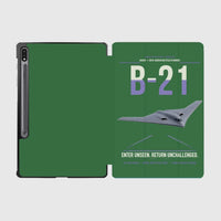 Thumbnail for B-21 Raider design on green samsung tablet tablet case