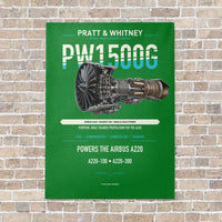 Thumbnail for PW1500G vertical canvas print - no frame - green background