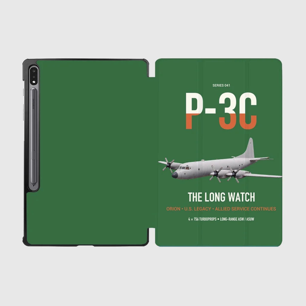 P-3C Orion design on green samsung tablet tablet case