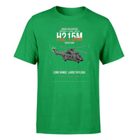 Thumbnail for Airbus H215M design on green t-shirt, single-side print