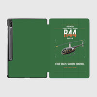 Thumbnail for Robinson R44 Raven II design on green samsung tablet tablet case