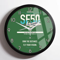 Thumbnail for Cirrus Vision Jet G2+ design on green framed wall clock