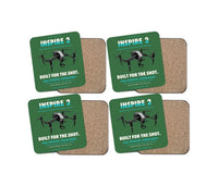 Thumbnail for DJI Inspire 2 design on green 4 pieces set coaster