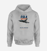 Thumbnail for Panavia Tornado GR4 design on light gray double-side hoodie, single-side print