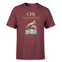 Thumbnail for Casper–Natrona County International Airport (CPR) T-Shirt single-side front print in Dark Red | caspernatrona-county-international-airport-cpr-double-side-t-shirt